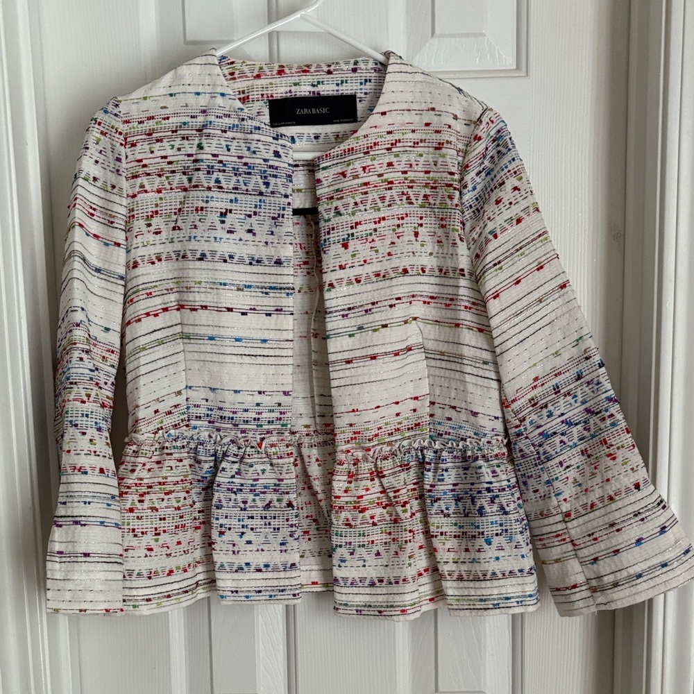 Zara Multicolor Patterned Women's Blazer